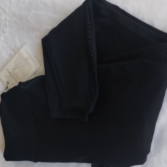 Bombshell Mohawk Leggings Mesh Side Panel Black L - XL - Picture 8 of 16